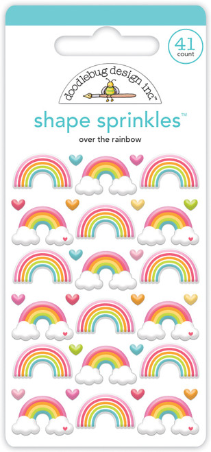 Doodlebug Sprinkles Adhesive Enamel Shapes-Over The Rainbow DS7958 - 842715079588