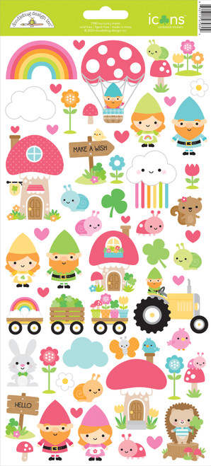 Doodlebug Cardstock Stickers 6"X13"-Over The Rainbow Icons - ST7980 - 842715079809 Doodlebug Cardstock Stickers 6"X13"-Over The Rainbow Icons - ST7980 - 842715079809