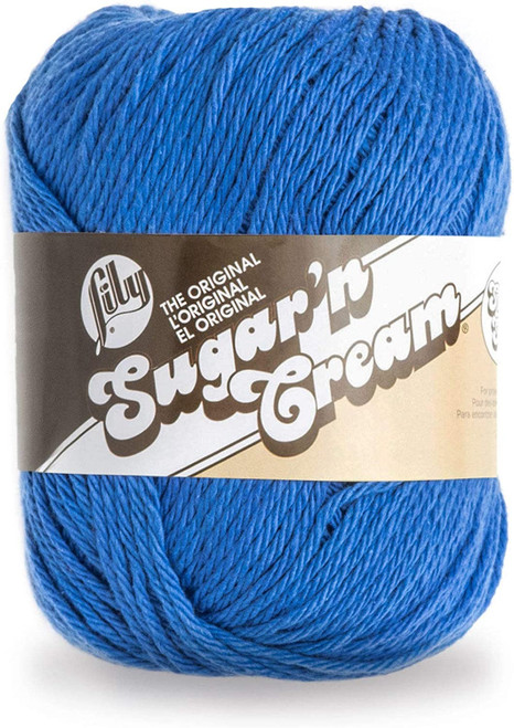Lily Sugar'n Cream Yarn - Solids Super Size-Dazzle Blue - 102018-18800 - 057355417410