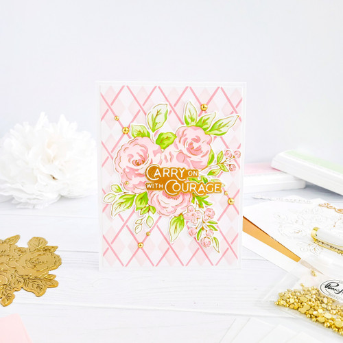 Pinkfresh Studio Hot Foil Plate-Floral Trio - PF192123 Pinkfresh Studio Hot Foil Plate-Floral Trio - PF192123