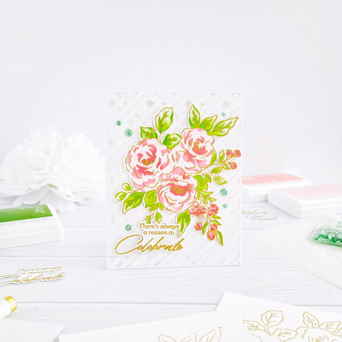 Pinkfresh Studio Hot Foil Plate-Floral Trio - PF192123 Pinkfresh Studio Hot Foil Plate-Floral Trio - PF192123