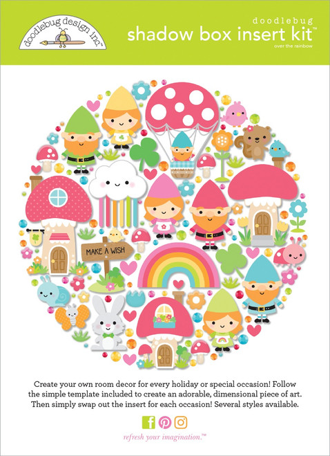 Doodlebug Design Shadow Box Insert Kit-Over The Rainbow - DDSB7978 - 842715079786 Doodlebug Design Shadow Box Insert Kit-Over The Rainbow - DDSB7978 - 842715079786