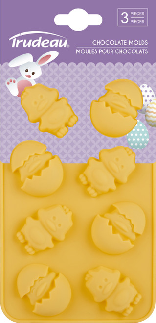 Trudeau Silicone Chocolate Mold-Yellow Chicks, 05118542 - 063562662758