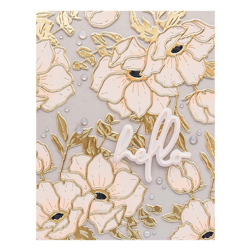 Spellbinders Etched Dies By Yana Smakula-Wonderful ScriptAnemone Blooms S5536