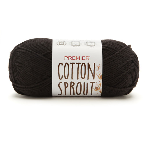 Premier Yarns Cotton Sprout Worsted Yarn-Black - 2101-32 - 840166822425
