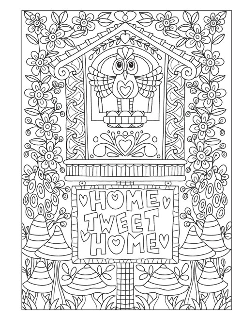 Creative Haven: Fanciful Birds Coloring Book-Softcover B6850405