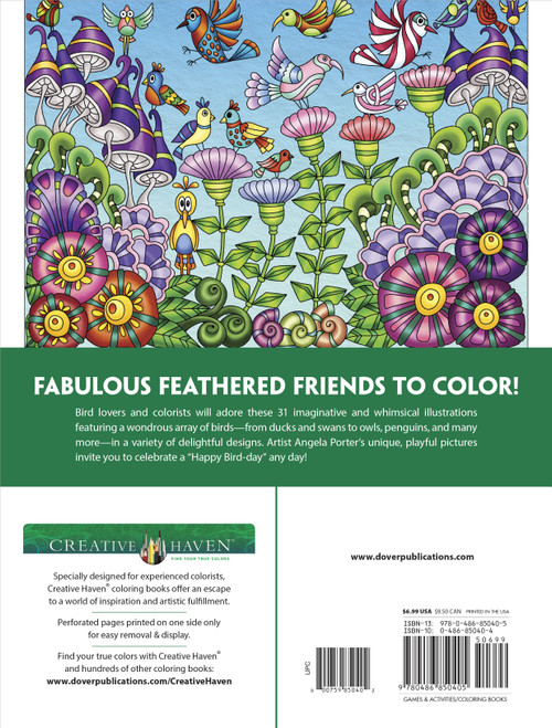 Creative Haven: Fanciful Birds Coloring BookB6850405