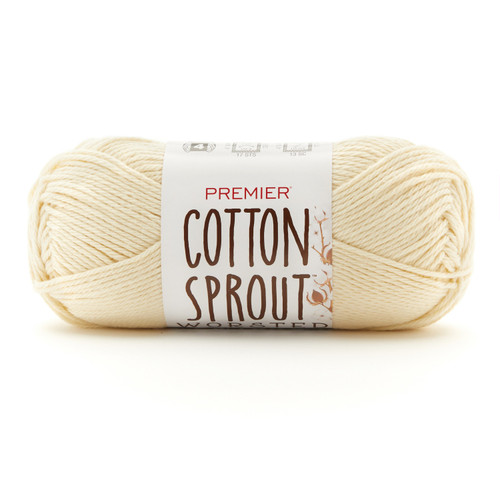Premier Cotton Sprout Worsted Yarn-Cream - 2101-26 - 840166822364 Premier Cotton Sprout Worsted Yarn-Cream - 2101-26 - 840166822364