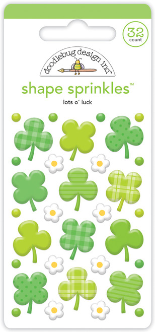 Doodlebug Sprinkles Adhesive Enamel Shapes-Lots O' Luck DS7959 - 842715079595