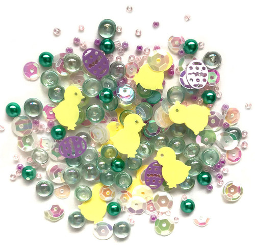 Buttons Galore Sparkletz Embellishment Pack 10g-Happy Easter SPK-135 - 840934071369