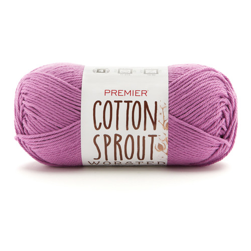 Premier Yarns Cotton Sprout Worsted Yarn-Orchid - 2101-24 - 840166822340