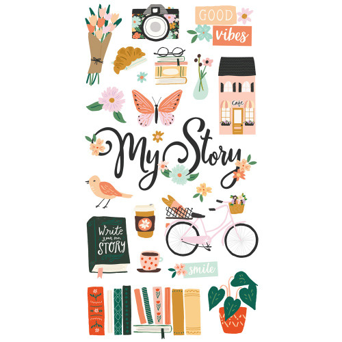 My Story Chipboard Stickers-6"X12" MYS19316