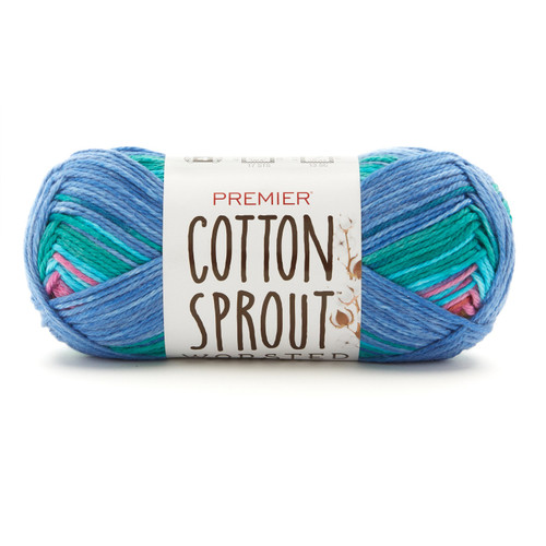 Premier Cotton Sprout Worsted Multi Yarn-Luau 2102-03 - 840166822456