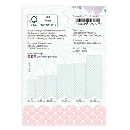 Have Fun Double-Sided Cardstock Tags 10/Pkg-#02 P13HAV22