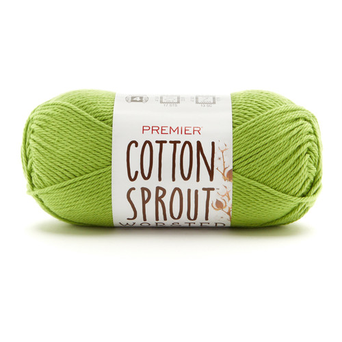 Premier Yarns Cotton Sprout Worsted Yarn-Lime - 2101-10 - 840166822203