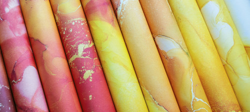 Craft Consortium Double-Sided Paper Pad 6"X6" 40/Pkg-Ink Drops - Sunset, 20 Designs - CPAD024B