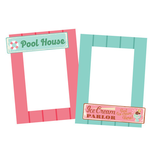 Retro Summer Chipboard Frames-6/Pkg RET20021