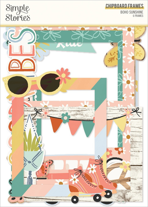 Boho Sunshine Chipboard Frames-6/Pkg BSU19921 - 810112381627