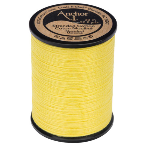 6 Pack Anchor 6-Strand Embroidery Floss Spool 32.8yd-Canary Yellow Medium Light 4736-0289 - 073650064470