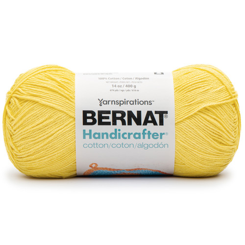 2 Pack - Bernat Handicrafter Cotton Yarn 400g - Solids-Sunshine - 162028-28017 - 057355468795