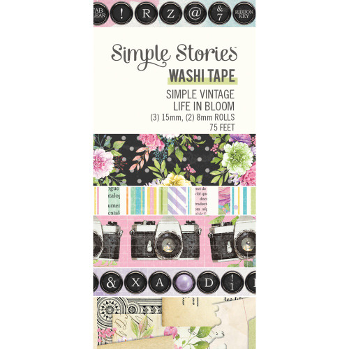 2 Pack Simple Vintage Life In Bloom Washi Tape 5/PkgSVL19740 - 810112381078