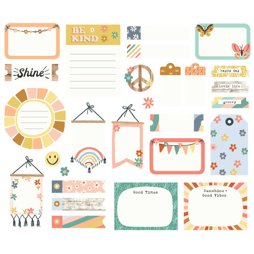 3 Pack - Boho Sunshine Bits & Pieces Die-Cuts 27/Pkg-Journal - BSU19918