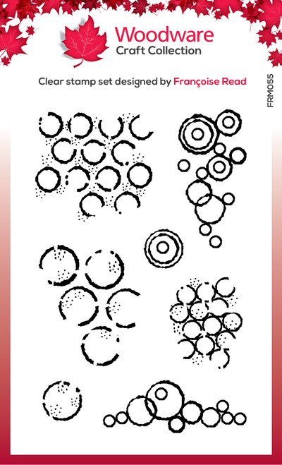 3 Pack Woodware Clear Stamp 3"X4"-Singles Circles FRM055 - 5055305976920