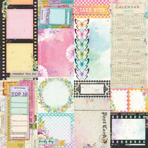 25 Pack Simple Vintage Life In Bloom Double-Sided Cardstock 12"X12"-Journal Elements SVL12-19711