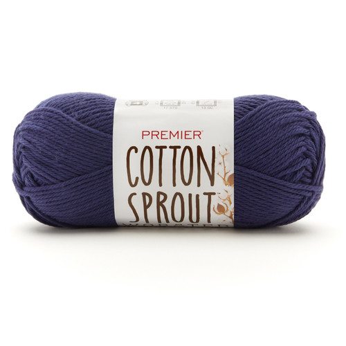 3 Pack Premier Cotton Sprout Worsted Yarn-Navy 2101-19 - 840166822296
