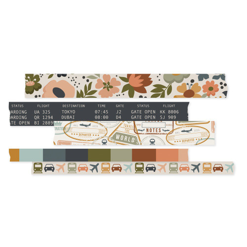 2 Pack Simple Stories Here & There Washi Tape 5/Pkg-ERE19825