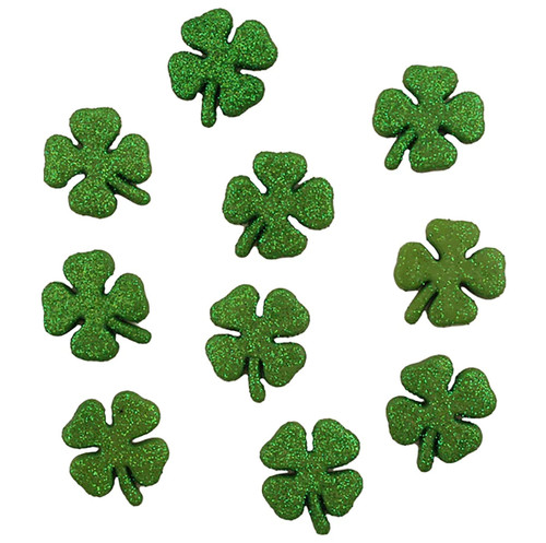 6 Pack Buttons Galore Button Theme Pack-Glitter Shamrocks BTP-4456 - 840934085311