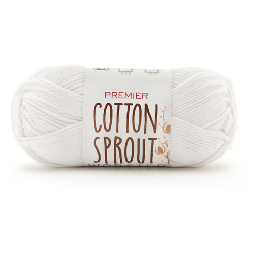 3 Pack - Premier Cotton Sprout Worsted Yarn-White - 2101-29 - 840166822395