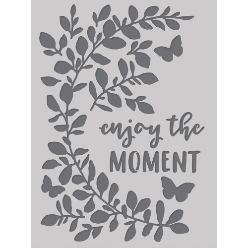 3 Pack Simple Vintage Life In Bloom Stencil 6"X8"-Enjoy The Moment SVL19741