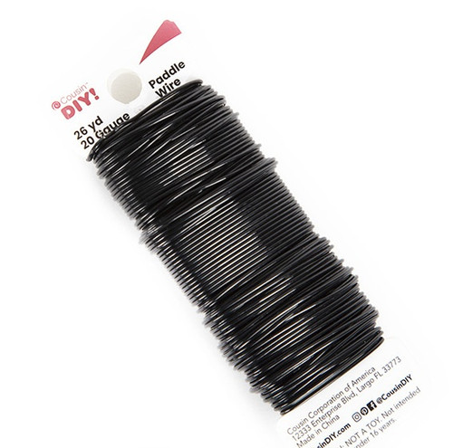 3 Pack - CousinDIY Paddle Wire 20 Gauge 26yd-Black - 40002697