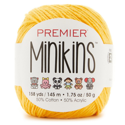 6 Pack Premier Minikins Yarn-Marigold 2103-14 - 840166822937