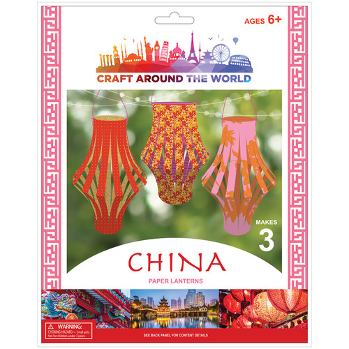 3 Pack Craft Around The World Chinese Paper Lanterns-Makes 3 34019475 - 765468027920