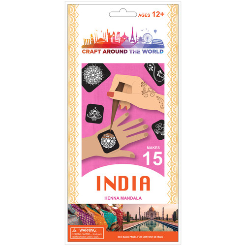 3 Pack - Craft Around The World Indian Henna Mendala-Makes 15 - 34020832 - 765468028057