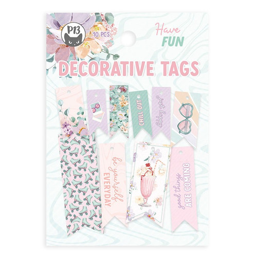 4 Pack Have Fun Double-Sided Cardstock Tags 10/Pkg-#02 P13HAV22 - 5904619325897