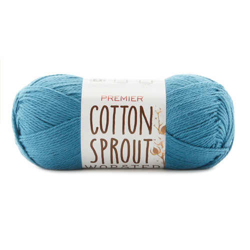 3 Pack - Premier Yarns Cotton Sprout Worsted Yarn-Cadet - 2101-20 - 840166822302