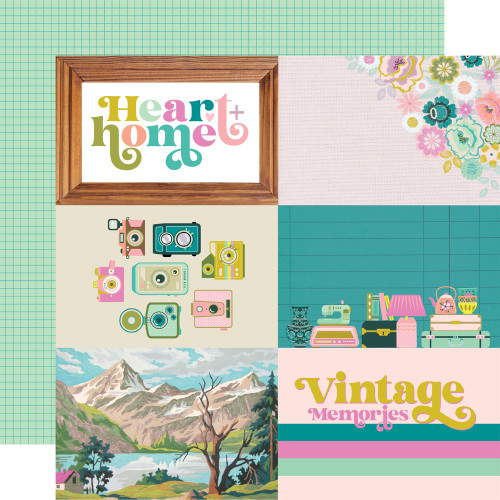25 Pack Flea Market Double-Sided Cardstock 12"X12"-4"X6" Elements FLE12-19613 - 810112380514