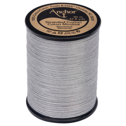 6 Pack Anchor 6-Strand Embroidery Floss Spool 32.8yd-Grey 4736-0398 - 073650064517