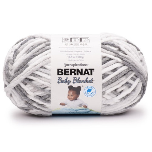 2 Pack Bernat Baby Blanket Big Ball Yarn-Dapple Gray 161104B-04811 - 057355455030