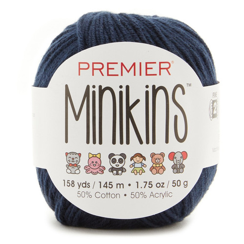 6 Pack Premier Minikins Yarn-Navy 2103-30 - 840166823095