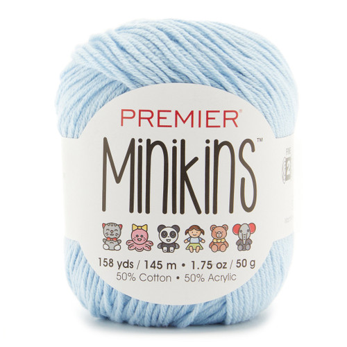 6 Pack Premier Minikins Yarn-Baby Blue 2103-25 - 840166823040
