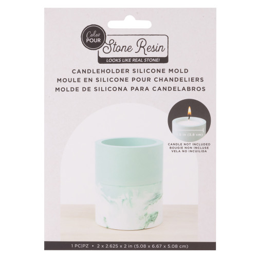 3 Pack - American Crafts Color Pour Stone Resin Silicone Mold-Cndle Hldr - 34014967 - 765468048109
