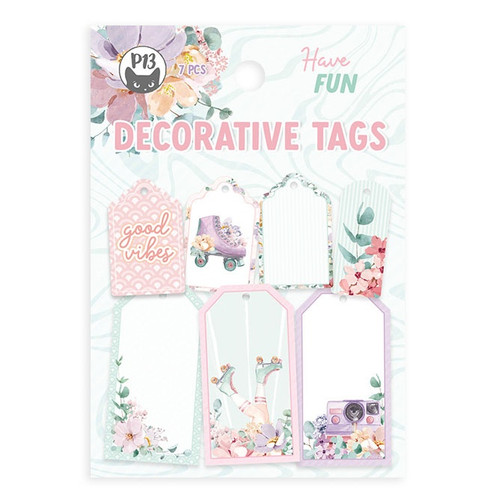 4 Pack Have Fun Double-Sided Cardstock Tags 7/Pkg-#03 P13HAV23 - 5904619325903