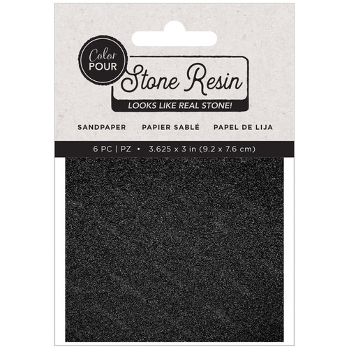 3 Pack - American Crafts Color Pour Stone Resin Sandpaper 6/Pkg-6.325"X3" - 34014957 - 765468048345