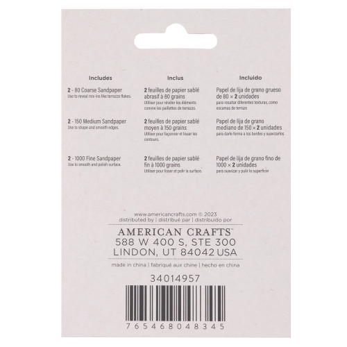 3 Pack - American Crafts Color Pour Stone Resin Sandpaper 6/Pkg-6.325"X3" - 34014957