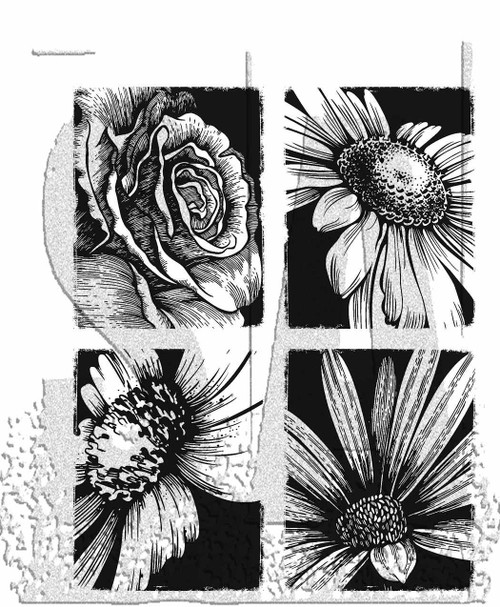 Tim Holtz Cling Stamps 7"X8.5"-Bold Botanicals - CMS-462 - 691835444000