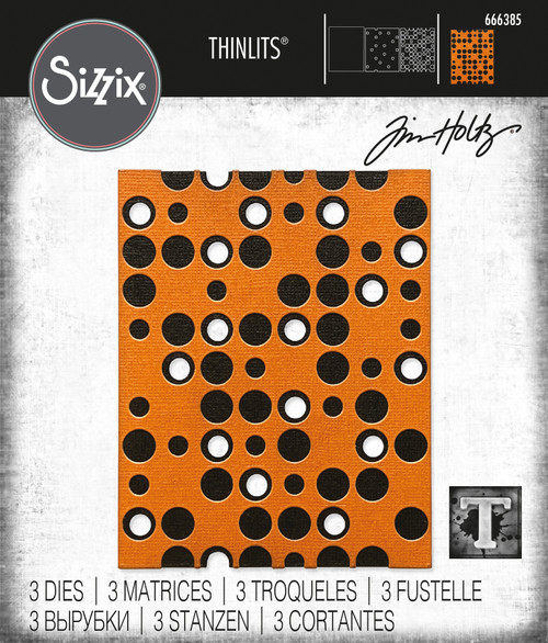 Sizzix Thinlits Dies By Tim Holtz 3/Pkg-Layered Dots 666385 - 630454285861